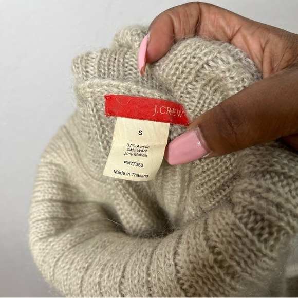 J. Crew Women Turtleneck Sweater Small Mohair Wool Academia Normcore - Picture 3 of 7